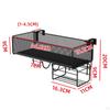 Bedside Hanging Wire Basket Flower Pots Rack Multifunctional Decorative Railing Shelf for