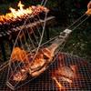 1pc Wooden Handle Barbecue Tongs, Heavy-Duty Fish Tongs For Kitchens And Restaurants, Outdoor Camping Barbecue Tools