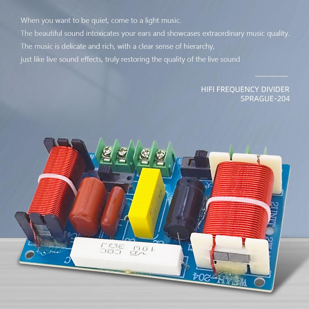 2-Way Frequency Divider Adjustable Frequency Point 250W Audio HiFi Filter Circuit Board Home Theater Audio Modification