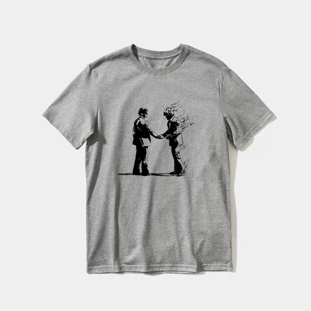 2024 Retro Unisex's Wish You Were Here PINK -HAVE A CIGAR-Blk Printed Shirt WoUnisex Comfortable Casual Cotton FLOYDS Fun T-Shirt Unisex