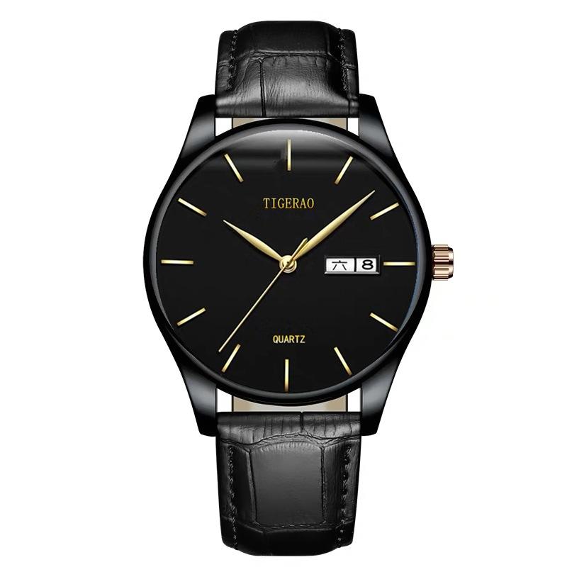 Watch Men'S Waterproof Double Calendar Trend Starry Sky Non-Mechanical Watch Quartz Watch