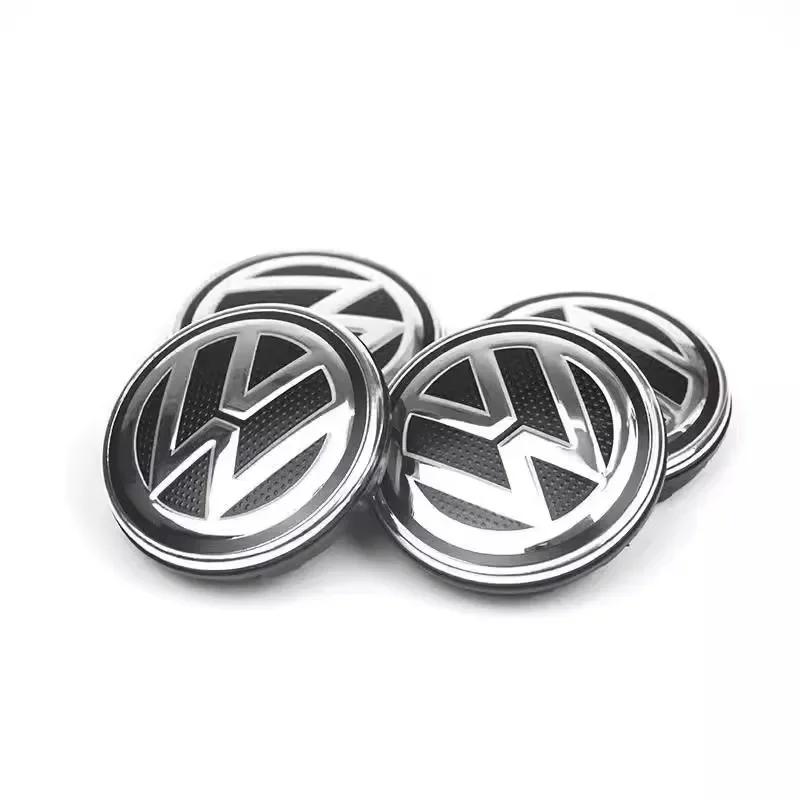 lmn1 ·4Pcs Volkswagen Wheel Center Cap Car Hub Cover Accessories For VW GTI Polo Golf Passat Tiguan Arteon Touareg Taigo Caddy Jetta
