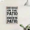 Funny Retro Metal Patio Sign – What Happens On The Patio Stays On The Patio Weather-Resistant Outdoor Wall Art, 1PC