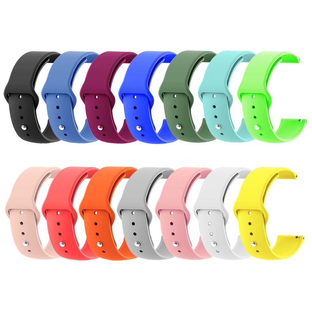 Universal Silicone Sport Watch Strap for 18/20/22mm Samsung Galaxy & Huawei