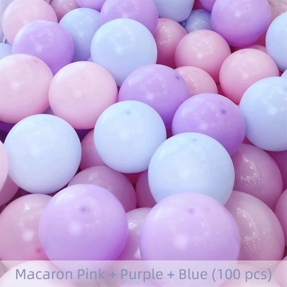 100pcs 10 Inches Rainbow Balloon Mixed Color Multicolor Balloon Macaron Balloon  Party Decoration