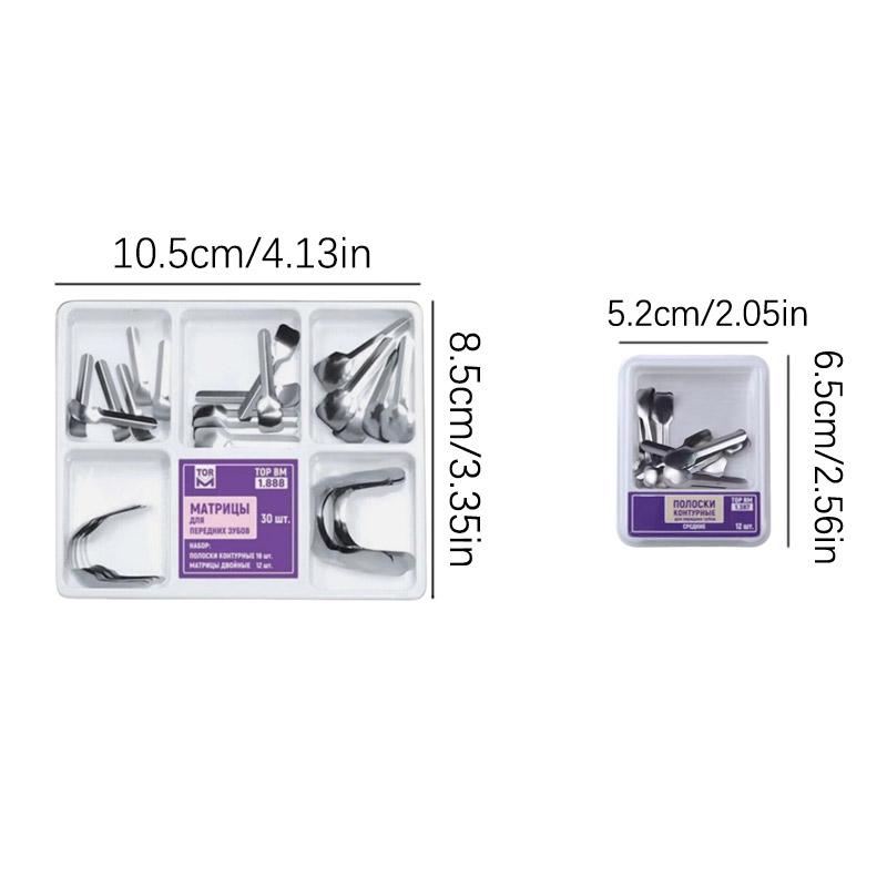 Dental Matrix Bands Anterior Proximal Strips Sectional Contoured Matrices Large Small Twin Dentistry Restoration Materials