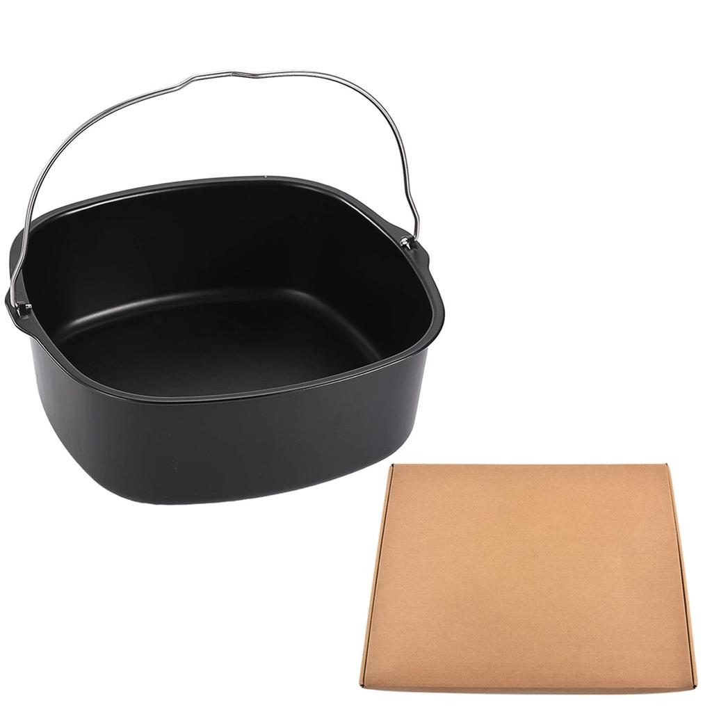 7 Zoll Kohlenstoffstahl Heißluftfritteuse Backblech Korb Antihaft Spülmaschinenfest für Philips Ofen Pizza Kuchen Mehrzweck Backformen