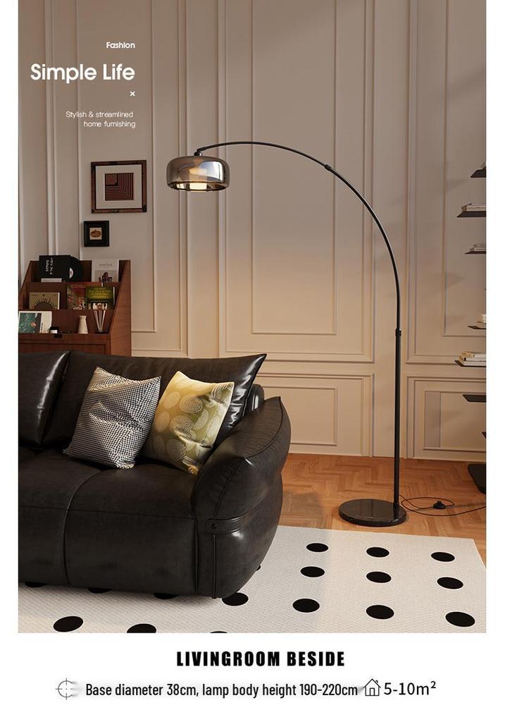 Minimalist Italian-Style Fishing Floor Lamp: Modern Luxury Bedside & Living Room Lighting