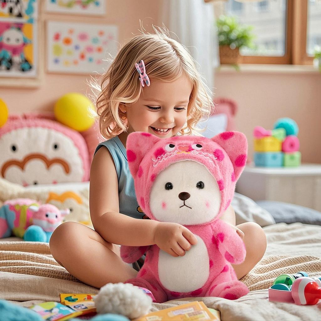 Qq Bear Plush Toy Dolls, Cute Bear Dolls, And Cloth Dolls Are Birthday Gifts For Girls