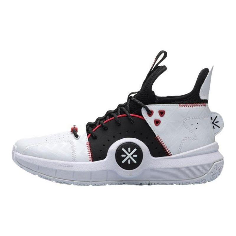 Li-Ning Men s Mid Top Basketball Shoes Black White ABAP079-1 44