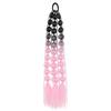 Synthetic 1Pcs Ponytail Extension Corlorful Bubble Braid Long Lantern Braided Ponytail with Hair Tie Straight Hairpieces