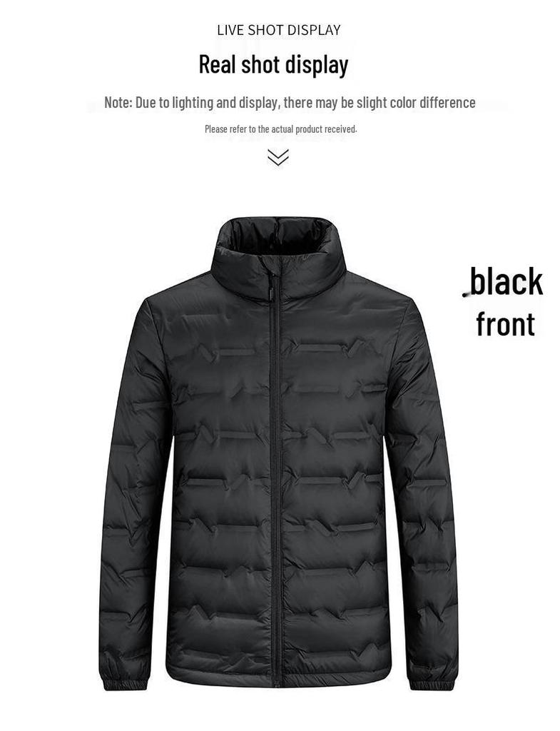 Unisex Winter Graphene Heated Stand-up Collar Down Jacket - Lightweight, Loose, 80% White Duck Down