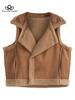 Lamb Hair Vest Women Autumn and Winter New Loose Sleeveless Tank Top Sweetheart Suede Vest Coat Women Fashion Vest