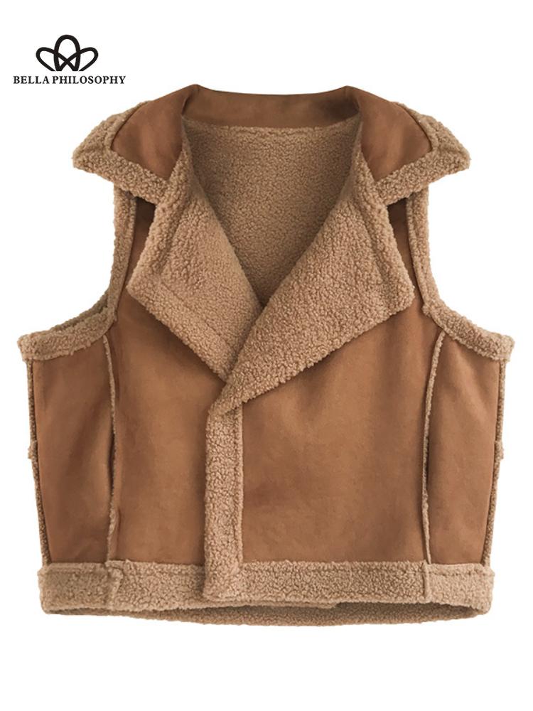 Lamb Hair Vest Women Autumn and Winter New Loose Sleeveless Tank Top Sweetheart Suede Vest Coat Women Fashion Vest