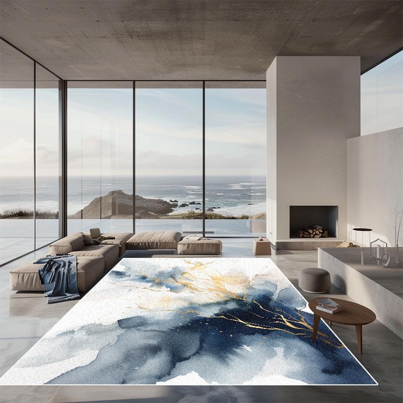 

Nordic Luxury Ink Wash Carpet 140x200 Non-slip Floor Mat for Living Room Bedroom Office Sofa Area Decoration Large Rugs 60*90cm
