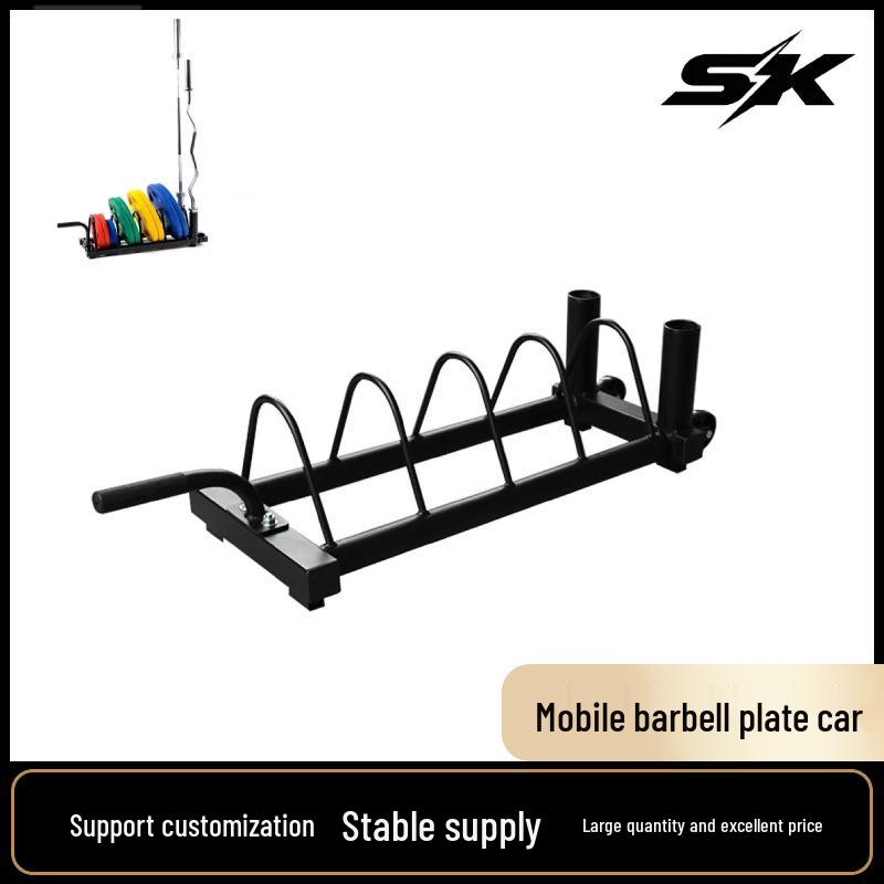 Home Barbell Plate Storage Rack - Mobile Fitness Equipment Organizer