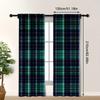 Scottish Folk Legend Checkered Pattern Printed Curtains Window Decorations Home Room Curtain Made Of Polyester Washable