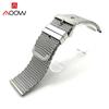 18mm 20mm 22mm 24mm Universal Milanese Loop Band Stainless Steel Strap Pin Buckle Watchband Bracelet Accessories Black Silver