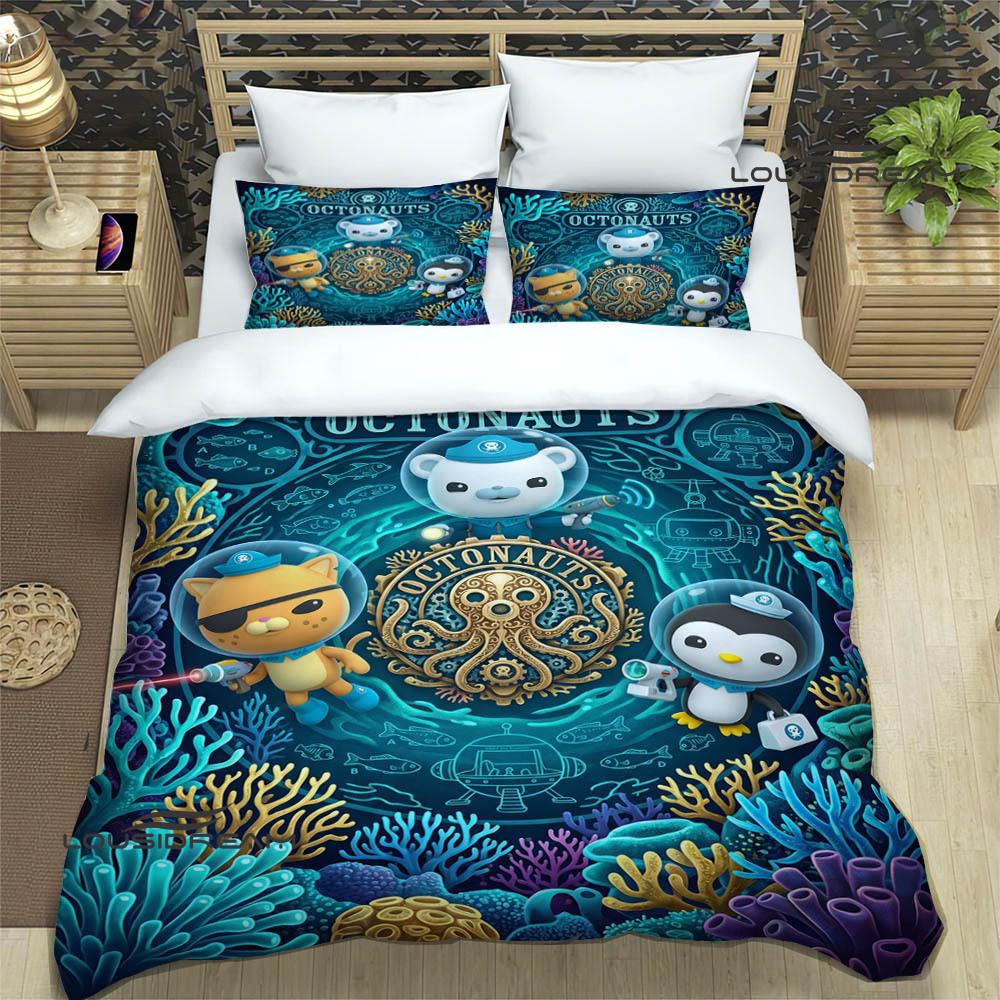 3D The-Octonauts Printed Bedding Sets Exquisite Bed Supplies Set Duvet Cover Comforter Set Bedding Set Luxury Birthday Gift