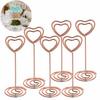 Card Holders Desktop Clip Heart Pattern Heart-shaped Iron