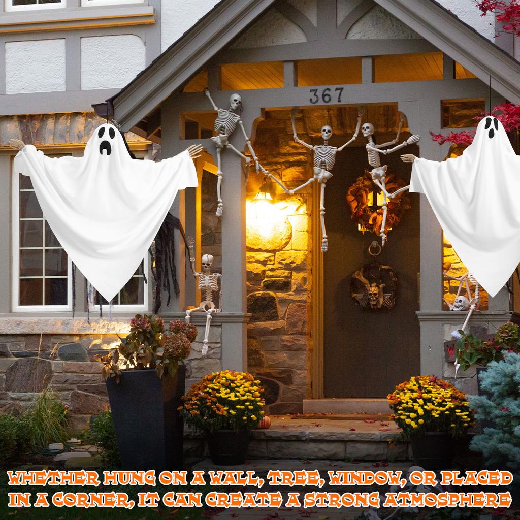 Halloween Hanging Ghosts for Home Indoor Front Yard Patio Lawn Outdoor Hanging Decoration Haunted House Bar Hanging Horror Prop