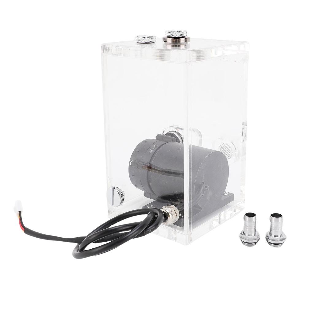 Brushless PC Water Cooling Pump Water Tank Combo 850mL Capacity Reservoir 7m Pump Head G1 4 Interface 16.2W 1.35A