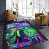 Rick and Morty pattern bedroom, living room, office decorative carpet, family bedroom headboard carpet, door mat, bathroom mat.