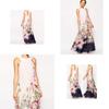 Stylish Lady Women Floral Summer Beach Boho Chiffon Sundress For Casual And Formal Occasions