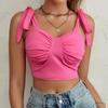 European and American women's clothing sling solid color sling vest tight women's bottom sling vest