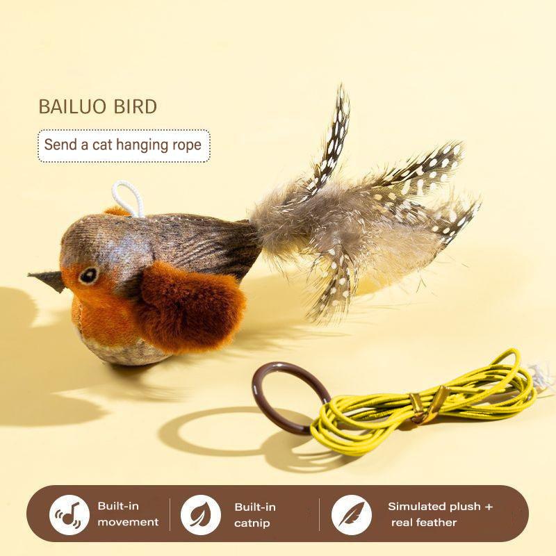 

Интерактивная da Bird Игрушки для кошек Машущая птица Игрушка для кошки Летающие крылья Воробей Игрушки с кошачьей мятой Яркая имитация чириканья Игрушка для котенка