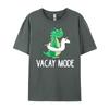 Vacay Mode Cute Dinosaur T Shirt Funny Family Vacation Gift Plus Size Men Clothing Casual Everyday Gifts For Men