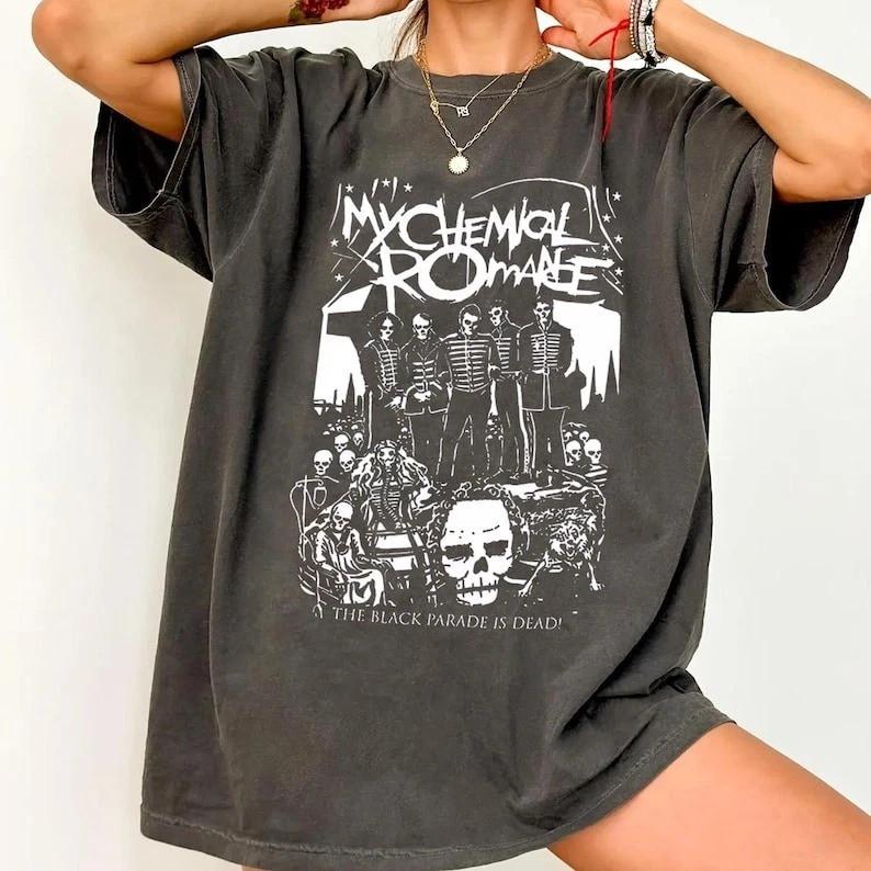 

Футболка The Black Parade Tour 2025, Футболка для фаната My Chemical Romance, Все размеры, Унисекс L