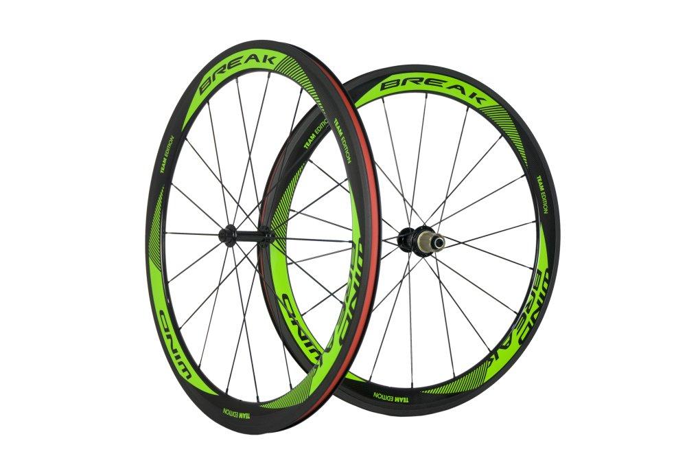 Sunrise Superteam Bike Carbon Road Wheels 700Cx50mm Clincher Wheelset Green