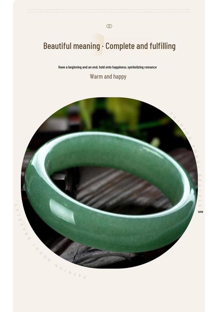 Natural High-Grade Spinach Green Dongling Jade Bracelet