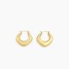18K Gold Titanium Steel Geometric Exaggerated Earrings Rhombus Smooth Hollow Earrings High-End Light Luxury