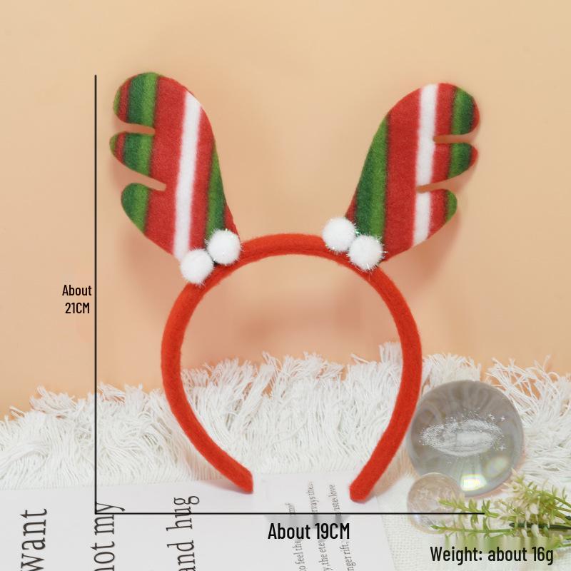 Weihnachts-Stirnband & Haarspangen-Set für Kinder: Weihnachtsmann, Schneemann, Geweih - Festliches Feiertags-Party-Accessoire