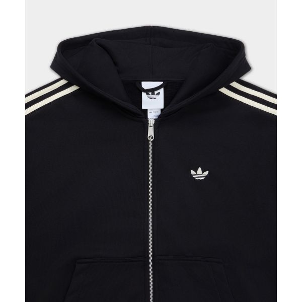 adidas Originals Striped Logo Embroidered Hooded Zip-Up Long Sleeve Sweatshirt Men Sweatshirt KC9315