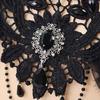 Viktorianisches Punk-Feder-Schal-Wickeltuch Spitze Blume Strasssteine Schulterbedeckung Für Damen Mädchen Halloween-Party Verkleidung