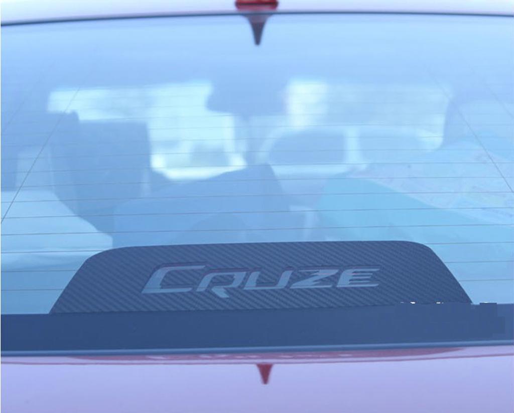 AABHC1 1Pc Car Styling Car Sticker Brake Light Decoration Stickers Accessories Special Hollow Carbon Fiber Decals For Chevrolet Cruze