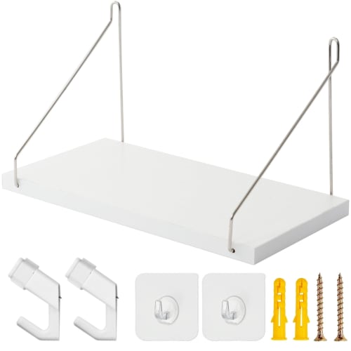 [Recommended by Interior Decorators] Wall-Mounted Shelf, MeeBeeZ (3. White, 30) - Protects Walls