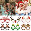 9Pcs/Set Christmas Decorative Glasses Santa Claus Snowman Elk Paper Glasses Frame Merry Christmas New Year Photo Prop Supplies