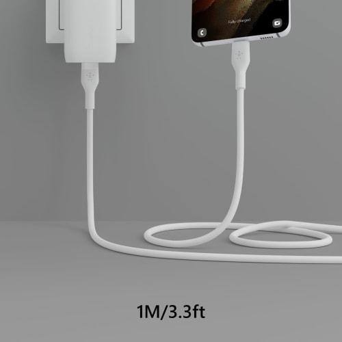 Belkin USB-C To USB-C Silicone Cable Compatible with iPhone 15 / MacBook/iPad mini/iPad Pro/iPad Air/Galaxy/Android Smartphone Fast Charging PD Compat