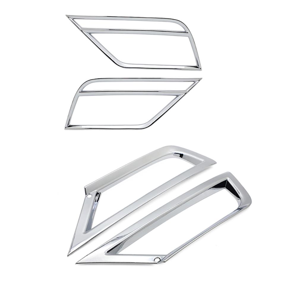 For Car Front Fog Light Trim Sticker Rear Tail Lamp Strip Cover Frame For Volkswagen T-Roc 2017 2018 2019 2020 Easy To Install