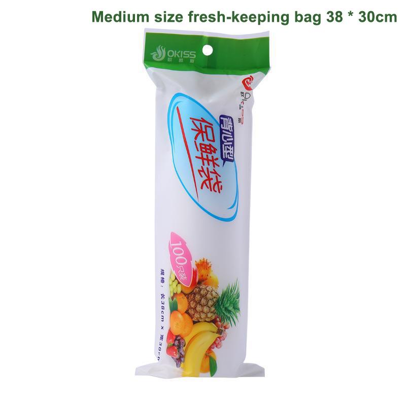 100 Pcs Plastic Bags Food Grade Fresh Preserving Bags Food Fruit Storage Bag Fresh Keeping Disposable Kitchen Packaging Bags