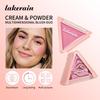 Lakerain Zweifarbige Rouge-Palette - Matt & Sanft Leuchtend, Aufbaubare Formel, Langanhaltend, Mini, Tragbarer Primer.