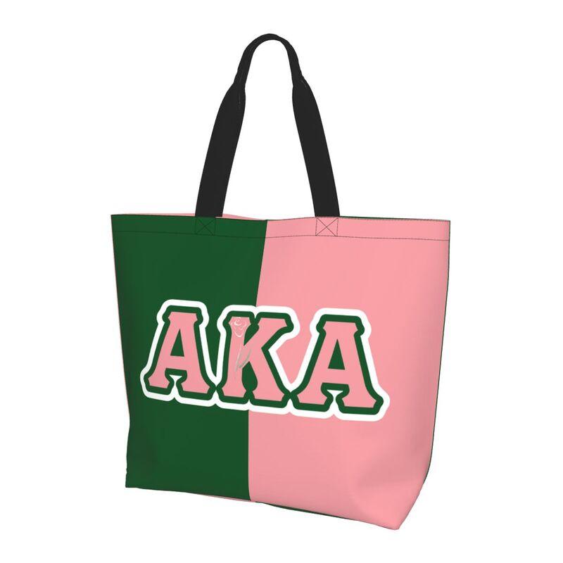 

AKA Sorority 1908 Print Shoulder Bag for Women Girls Reusable Large Capacity Grocery Shopping Tote Bag Women Hand Bags