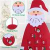 3d Santa Felt Advent Calendar with Pockets 24 Days Hanging Christmas Countdown Calendar for Indoor Home Door Wall Decorations