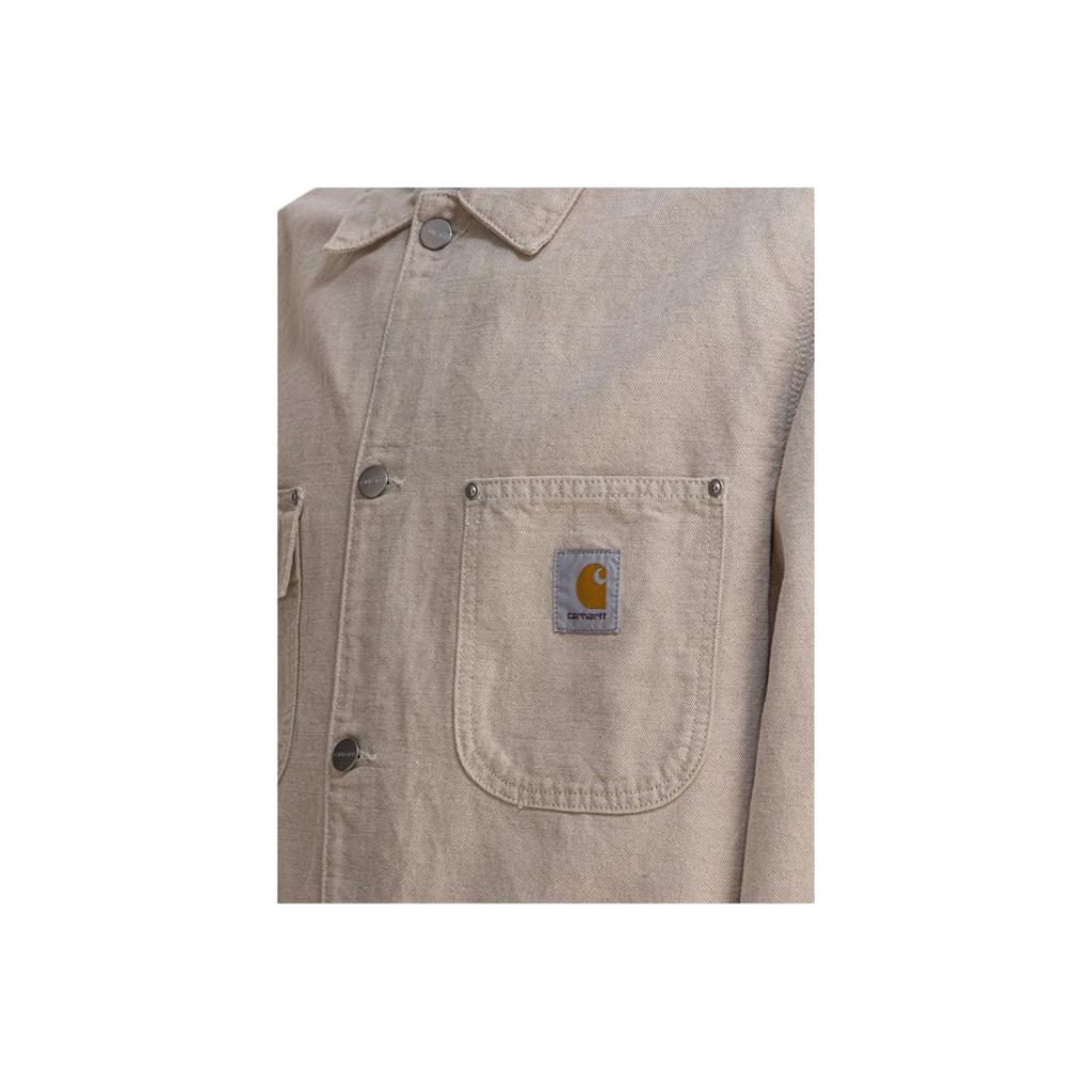 Carhartt WIP Solid Color Logo Button Long Sleeve Jacket Men jackets I035552-05-02