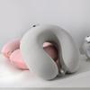 Travel aircraft pillow Double-sided velvet simple stripe slow rebound U-shaped neck pillow