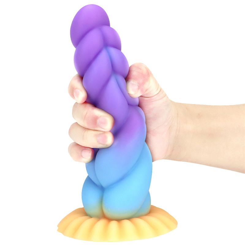 Intestines Anal Plugs Mixed Colored Silicone Dildo Penis Simulation Big Penis Alternative Sex Adult Products